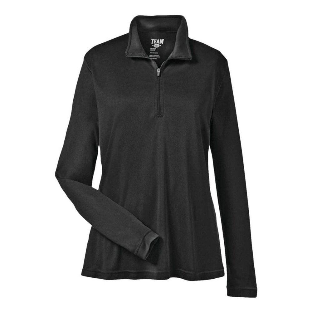 Team 365 Women's Zone Performance Quarter-Zip Pullover / Black
